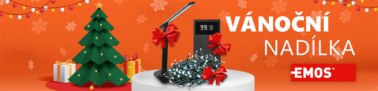 Vánoční nadílka se značkou Emos - vánoční světýlka, powerbanky, lampičky